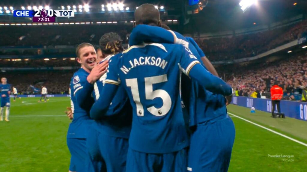 Premier League : Nicolas Jackson doubles for Chelsea face at Tottenham (video)